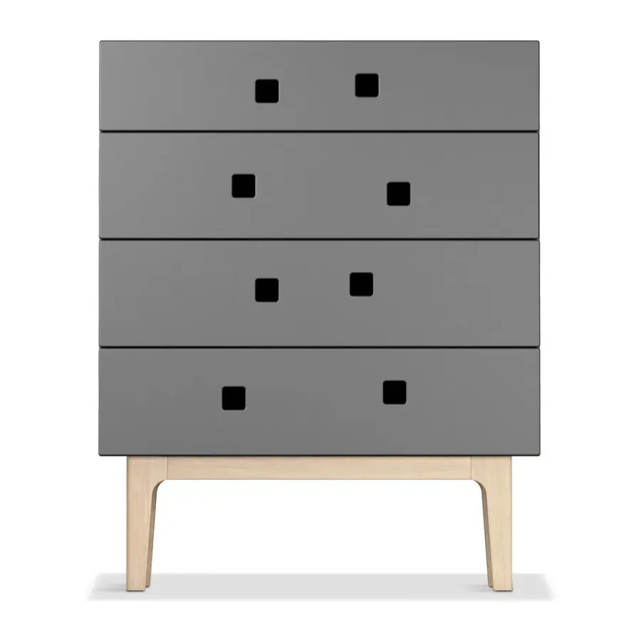 Zweed Peep B3 ladekast, slate grey, witgepigmenteerd eikenhout< Ladekasten & Ladeblokken