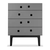 Zweed Peep B3 ladekast, slate grey, zwarte lak< Ladekasten & Ladeblokken