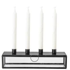 Bloomingville Pelo adventskaars 34 cm, Zwart-transparant< Adventskandelaars & -Kaarsen