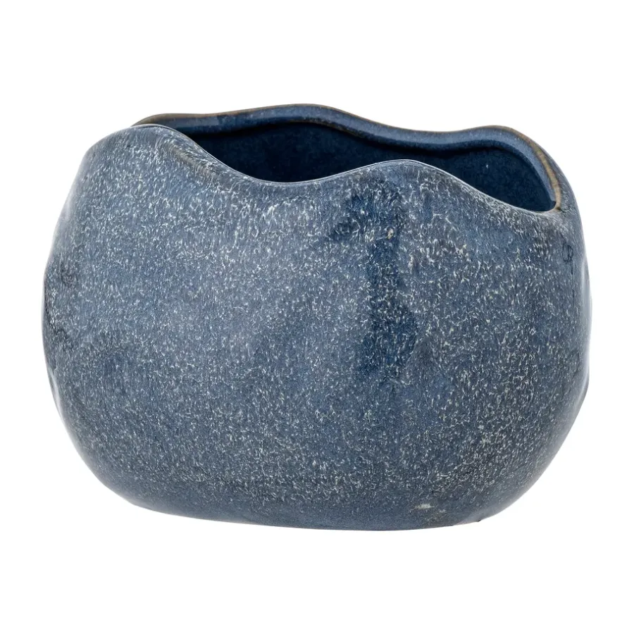 Bloomingville Pennie pot 16,5x11x13 cm, Blue< Bloempotten