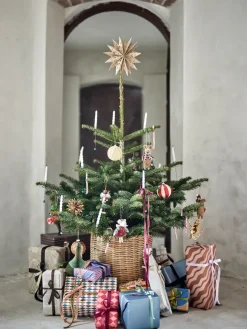 Bloomingville Peo kerstboomhanger wol 2-delig, Rood< Kerstdecoraties