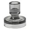 Broste Copenhagen Petra kandelaar smoked pearl dark grey, 8 cm< Kandelaars