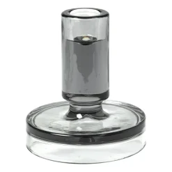 Broste Copenhagen Petra kandelaar smoked pearl dark grey, 11 cm< Kandelaars