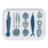Almedahls Picknick dienblad 20x27 cm, Blauw-beige< Decoratieve Accessoires|Decoratieve Dienbladen