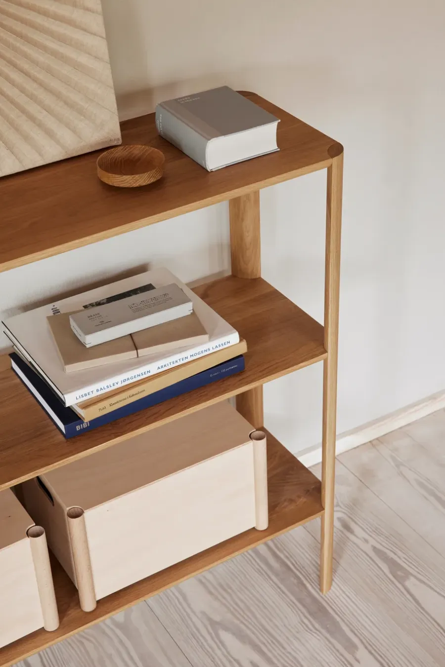 Form & Refine Pillar lock voor opbergbox M, Beukenhout< Dozen & Boxen
