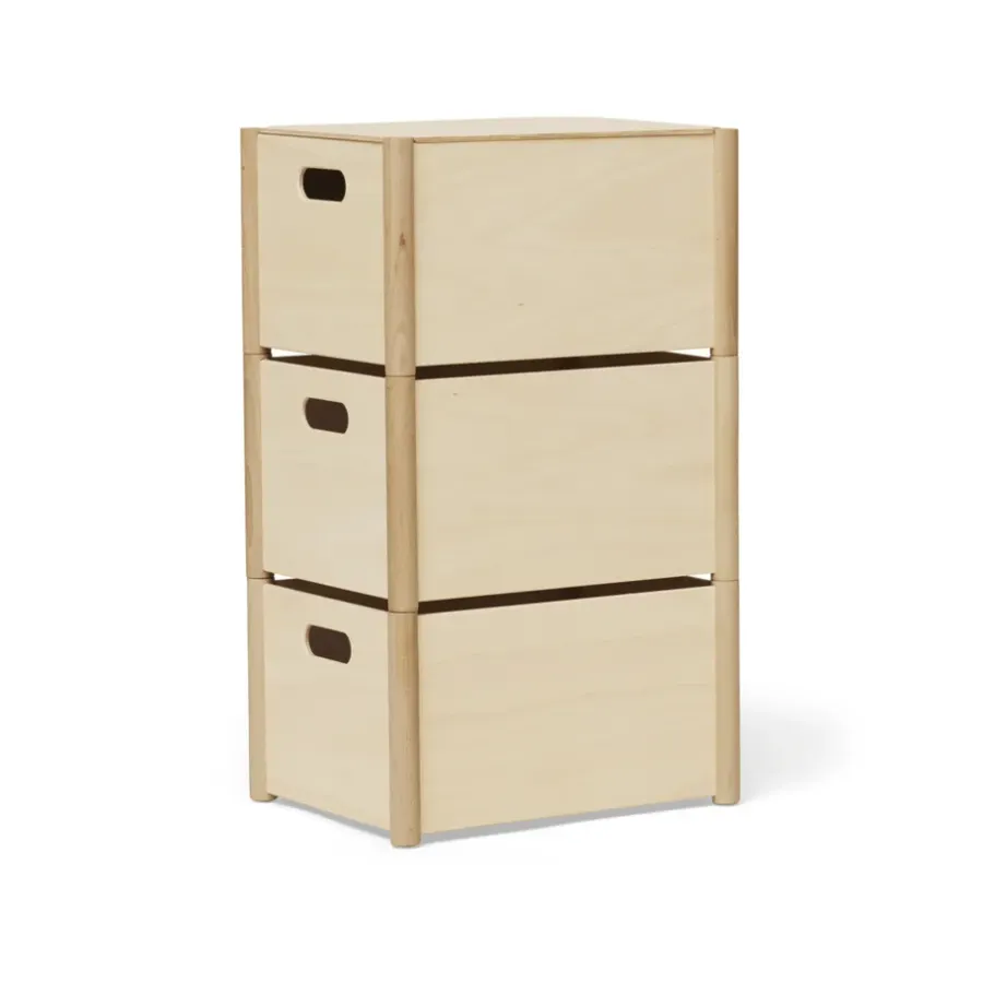Form & Refine Pillar opbergbox M, Beukenhout< Dozen & Boxen