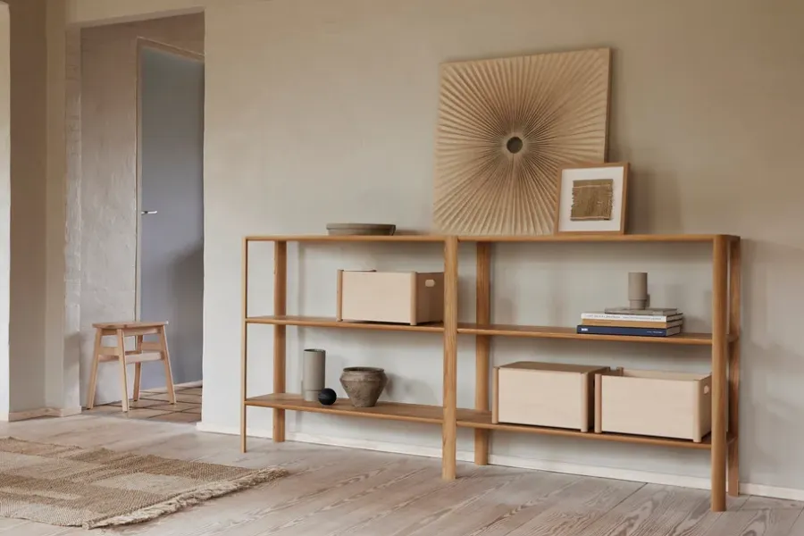 Form & Refine Pillar opbergbox M, Beukenhout< Dozen & Boxen