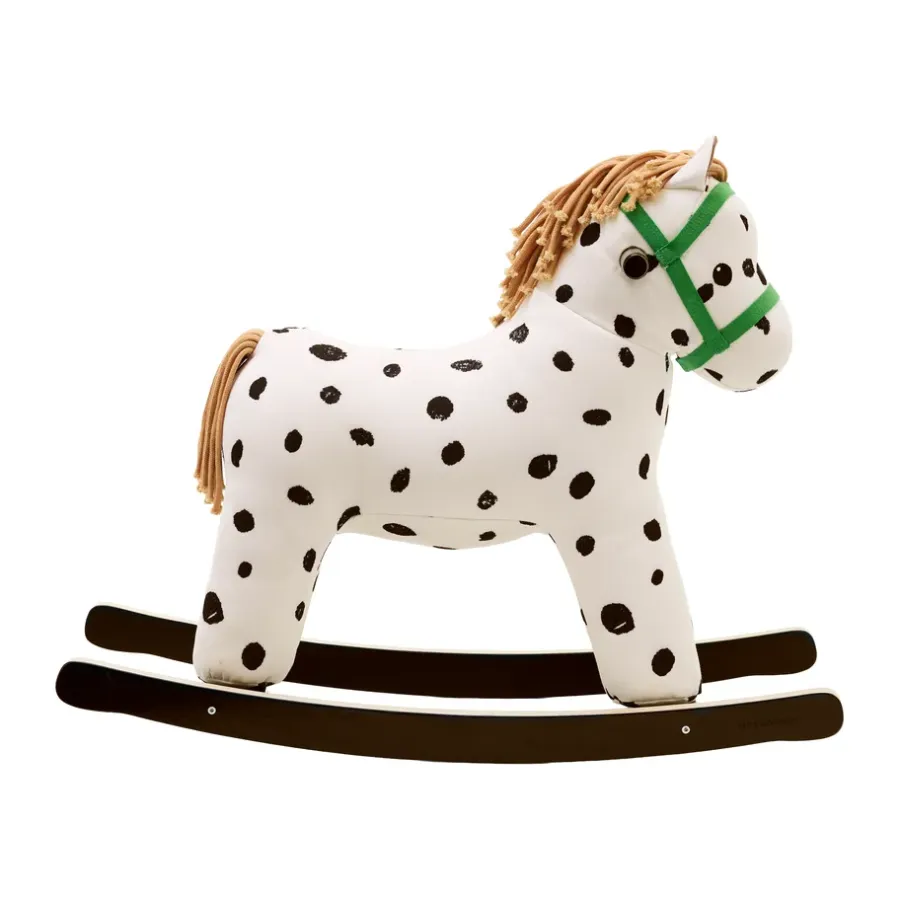 Kid's Concept Pippi hobbelpaard, Wit-zwart< Kinderkamer Interieuraccessoires|Kinderkamer Interieuraccessoires