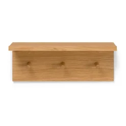 Ferm Living Place Rack kapstokje met knoppen eiken, Small< Haken & Hangers