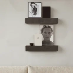 Audo Copenhagen Plinth plank, Bruin-grijs kendzo-marmer< Planken & Planksystemen