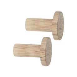 Mette Ditmer Point haak lang 2-pack, Eikenhout< Haken & Hangers