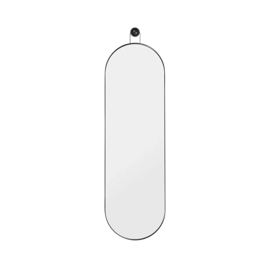 Ferm Living Poise ovale spiegel, zwart< Wandspiegels