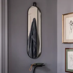 Ferm Living Poise ovale spiegel, zwart< Wandspiegels
