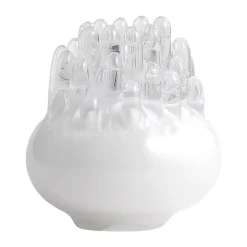 Kosta Boda Polar kaarsenhouder 200 mm, Wit< Sculpturen & Porseleinen Beelden