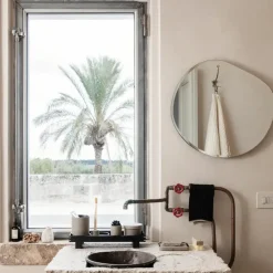 Ferm Living Pond Spiegel, dark chrome, xl< Wandspiegels