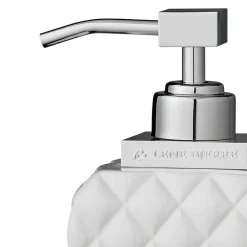 Lene Bjerre Portia zeepdispenser, wit-zilver< Zeepdispensers & Zeepschaaltjes