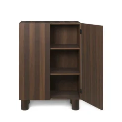 Ferm Living Post kast, oak smoked, met deuren< Kasten & Vitrines