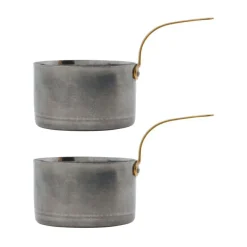 Nicolas Vahé Presentation mini-pan Ø10 cm 2-pack, Silverfinish< Bloempotten