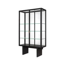 GUBI Private vitrinekast, glas, bruin-zwartgebeitst eikenhout< Kasten & Vitrines