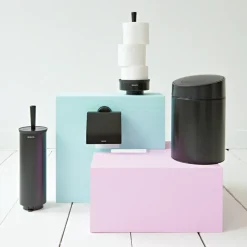 Brabantia Profile toiletborstel met muurbevestiging, zwart< Toiletborstels