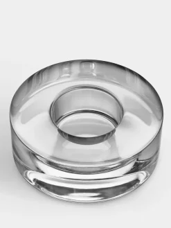 Orrefors Puck waxinelichtjeshouder 36 mm, Transparant< Kaarsenhouders & Kaarsenborden