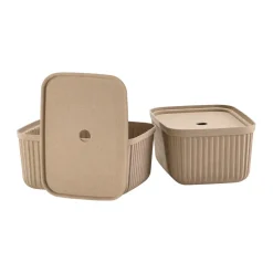 Zone Denmark Pulp opbergdoos 23x32 cm 2-pack, Natural Brown< Opbergmanden