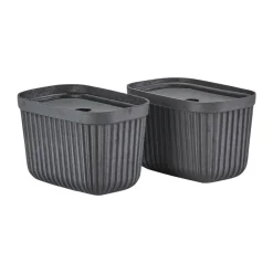 Zone Denmark Pulp opbergdoos 15x23 cm 2-pack, Black< Opbergmanden