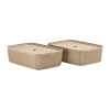 Zone Denmark Pulp opbergdoos 32x48 cm 2-pack, Natural Brown< Opbergmanden