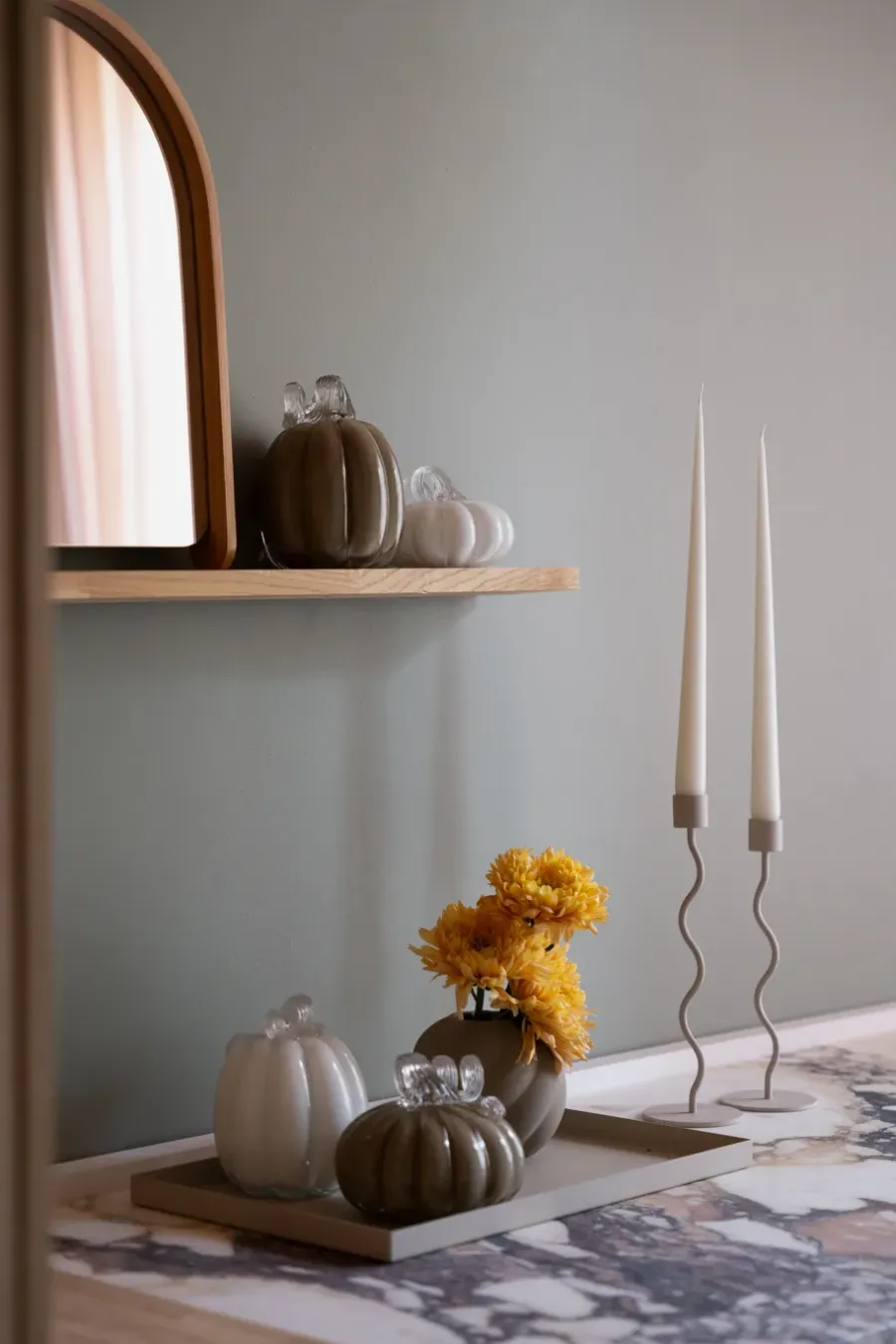 Cooee Design Pumpkin decoratie 10 cm, Khaki< Decoratieve Accessoires