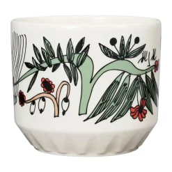 Arabia Puutarhurit bloempot Ø12x10 cm, Groen-wit-rood< Bloempotten