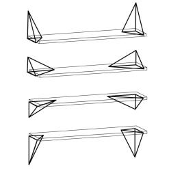 Maze Pythagoras steunen 2-pack, wit< Planken & Planksystemen