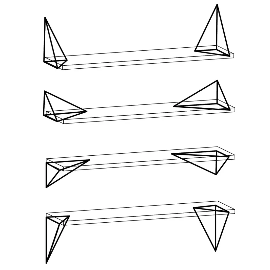 Maze Pythagoras steunen 2-pack, zwart< Planken & Planksystemen