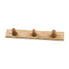 FDB Møbler Q3 Allé kroklist 3 haken, Oak nature lacquered< Haken & Hangers