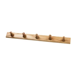 FDB Møbler Q3 Allé kroklist 5 haken, Oak nature lacquered< Haken & Hangers