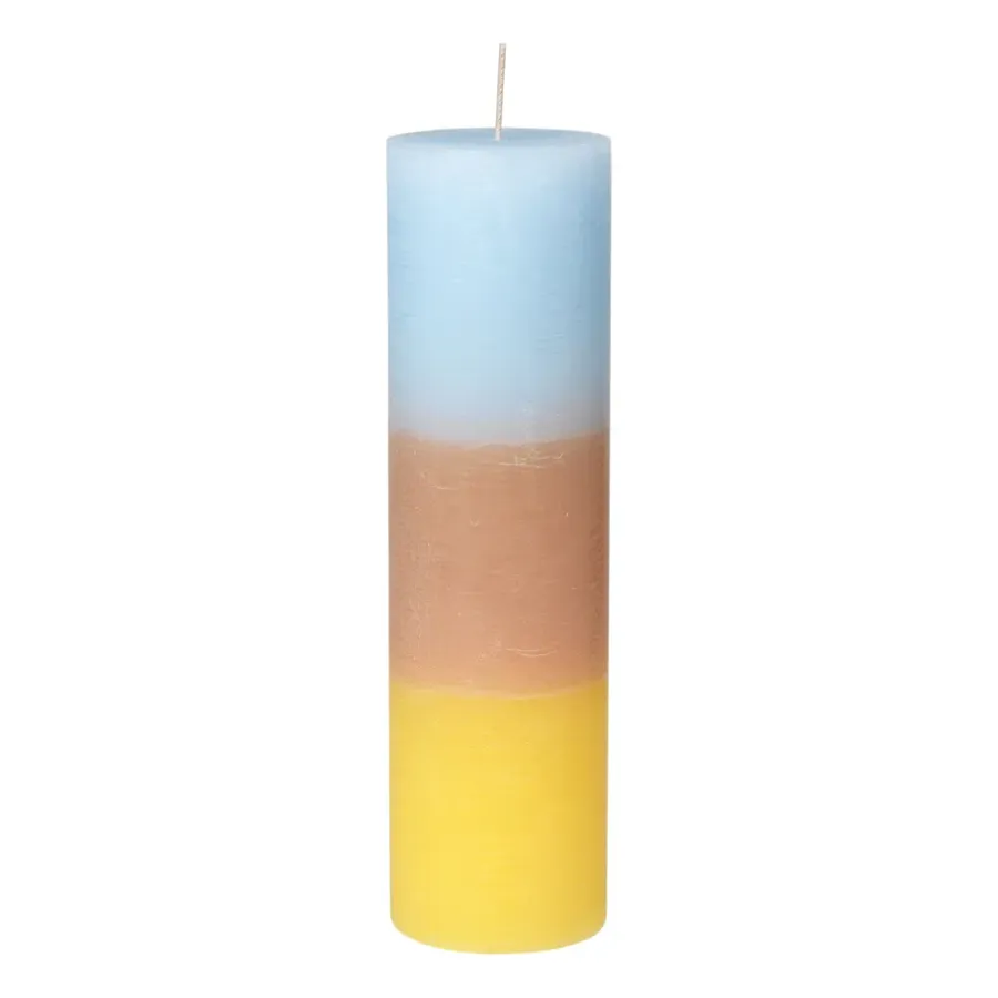 Broste Copenhagen Rainbow blokkaars 25 cm, Pineapple cloud< Kaarsen