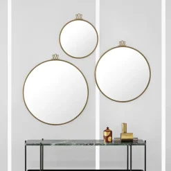 GUBI Randaccio Spiegel, antique brass, large< Ronde Spiegels|Wandspiegels