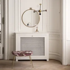 GUBI Randaccio Spiegel, fjorantique brass, medium< Ronde Spiegels|Wandspiegels
