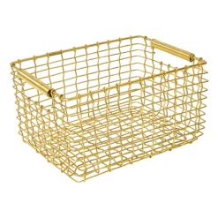 KORBO Rectangular 15 opbergmand, Messing< Opbergmanden