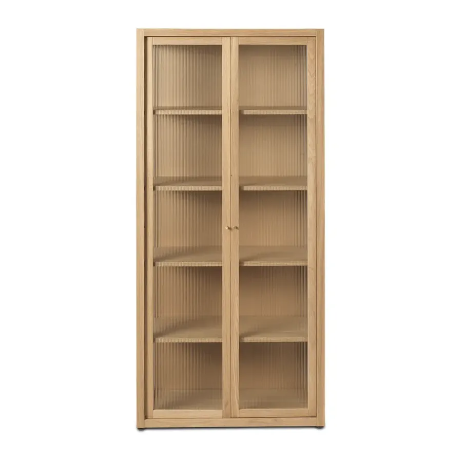 Ferm Living Reed vitrinekast 70x155 cm, Natural oak< Kasten & Vitrines