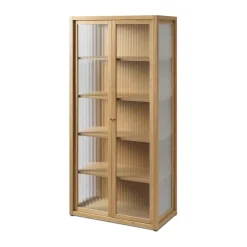 Ferm Living Reed vitrinekast 70x155 cm, Natural oak< Kasten & Vitrines