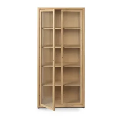 Ferm Living Reed vitrinekast 70x155 cm, Natural oak< Kasten & Vitrines
