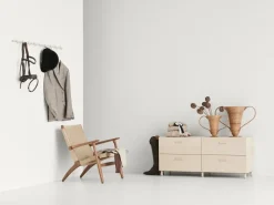 Relief hakenrek large 123 cm, Wit< Haken & Hangers