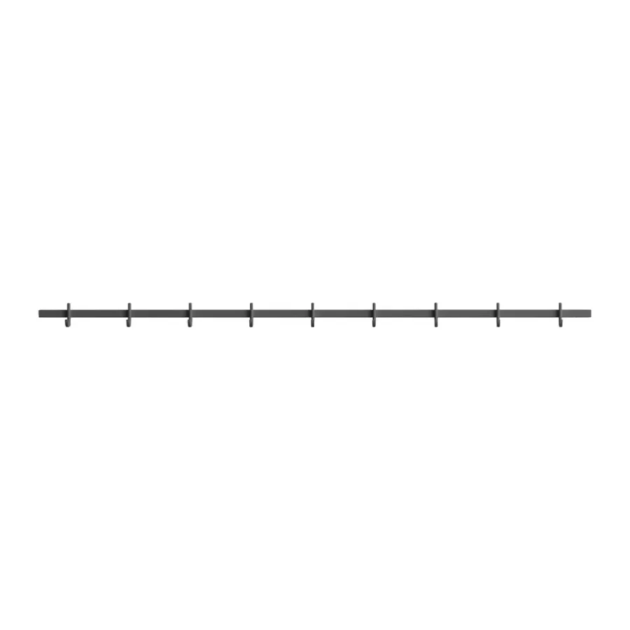 Relief hakenrek large 123 cm, Grijs< Haken & Hangers