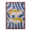 Bloomingville Remy illustratie met lijst 50x70 cm, Roos< Wanddecoraties