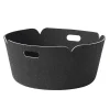 Muuto Restore opbergmand rond, black melange< Opbergmanden