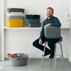 Muuto Restore opbergmand rond, grey< Opbergmanden