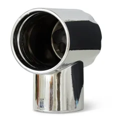 HKliving Retro keramiekklok 17,5 cm, Chrome< Tafelklokken