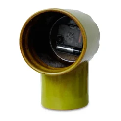 HKliving Retro keramische klok 18 cm, Olive< Tafelklokken