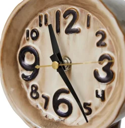 HKliving Retro keramische klok 23,5 cm, Cream< Tafelklokken