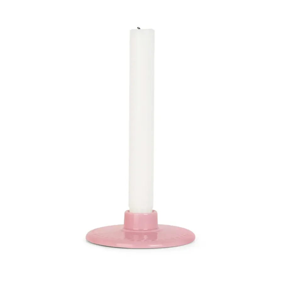 Lyngby Porcelæn Rhombe kandelaar 3 cm, Roze< Kandelaars